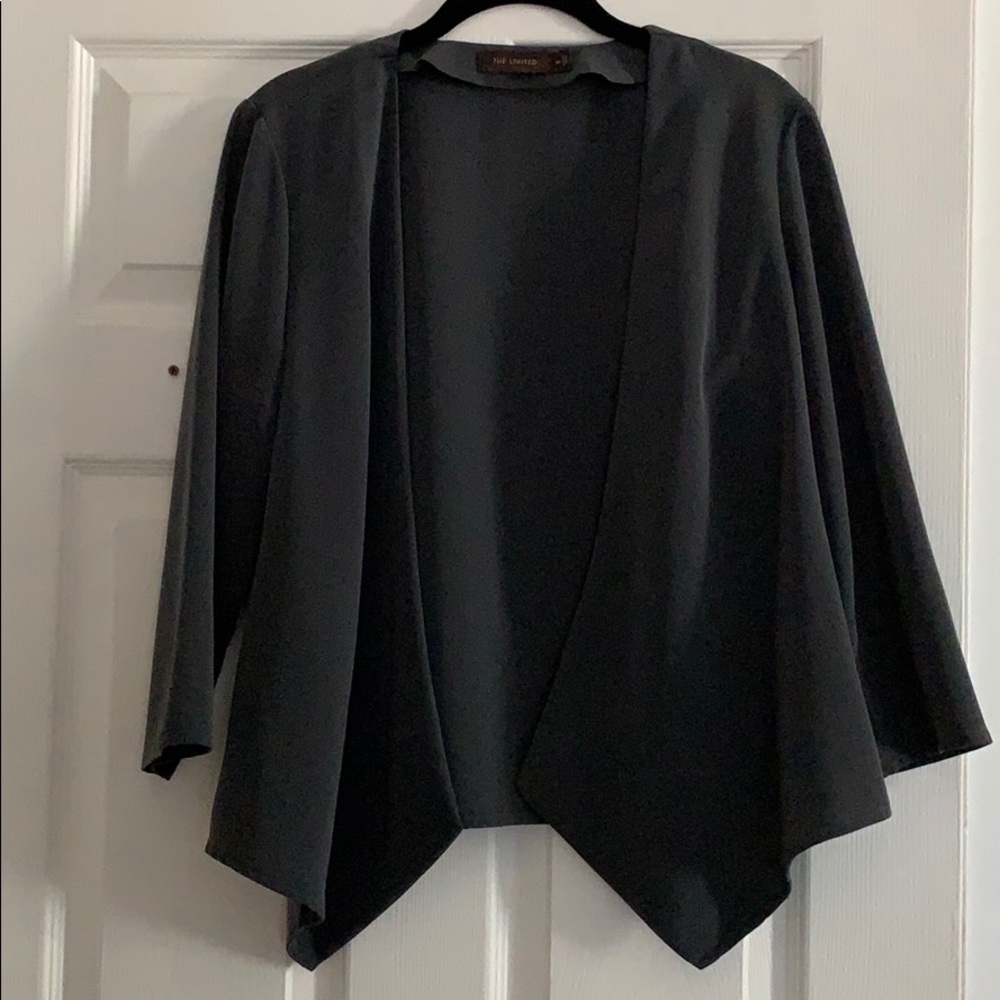 Dark Grey Blazer Style Light Jacket Sz Medium